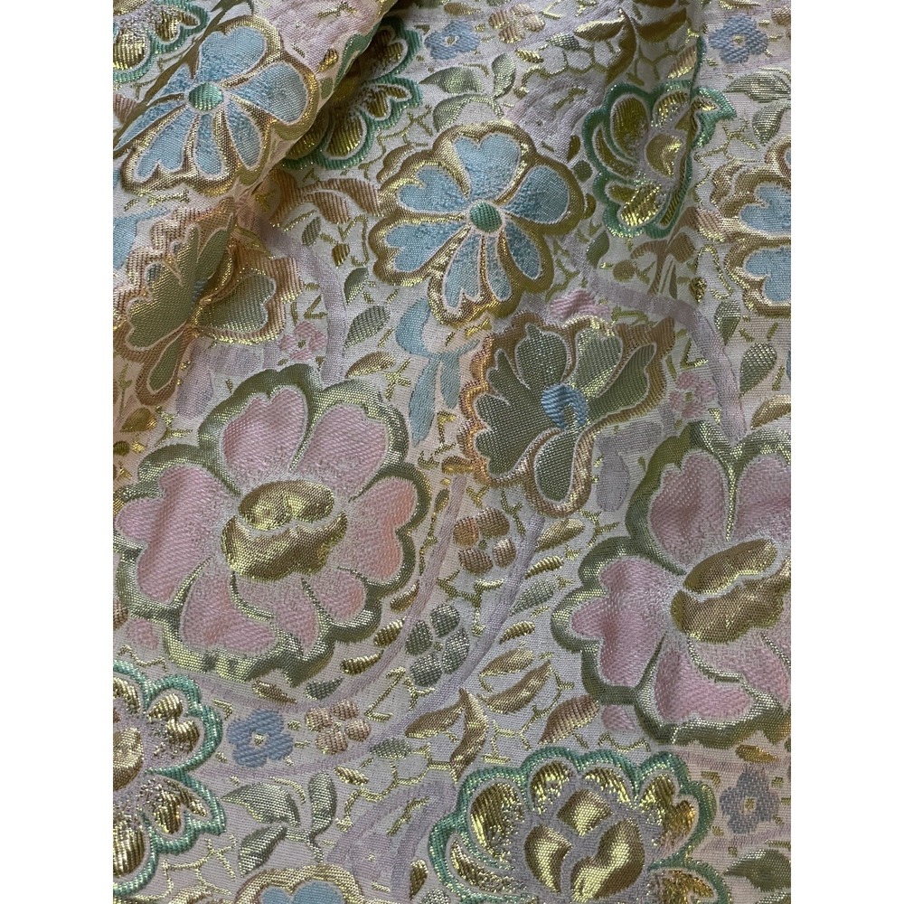Women's Size 4 Metallic Jacquard Floral One Shoulder Mini Dress Cocktail‎ Formal